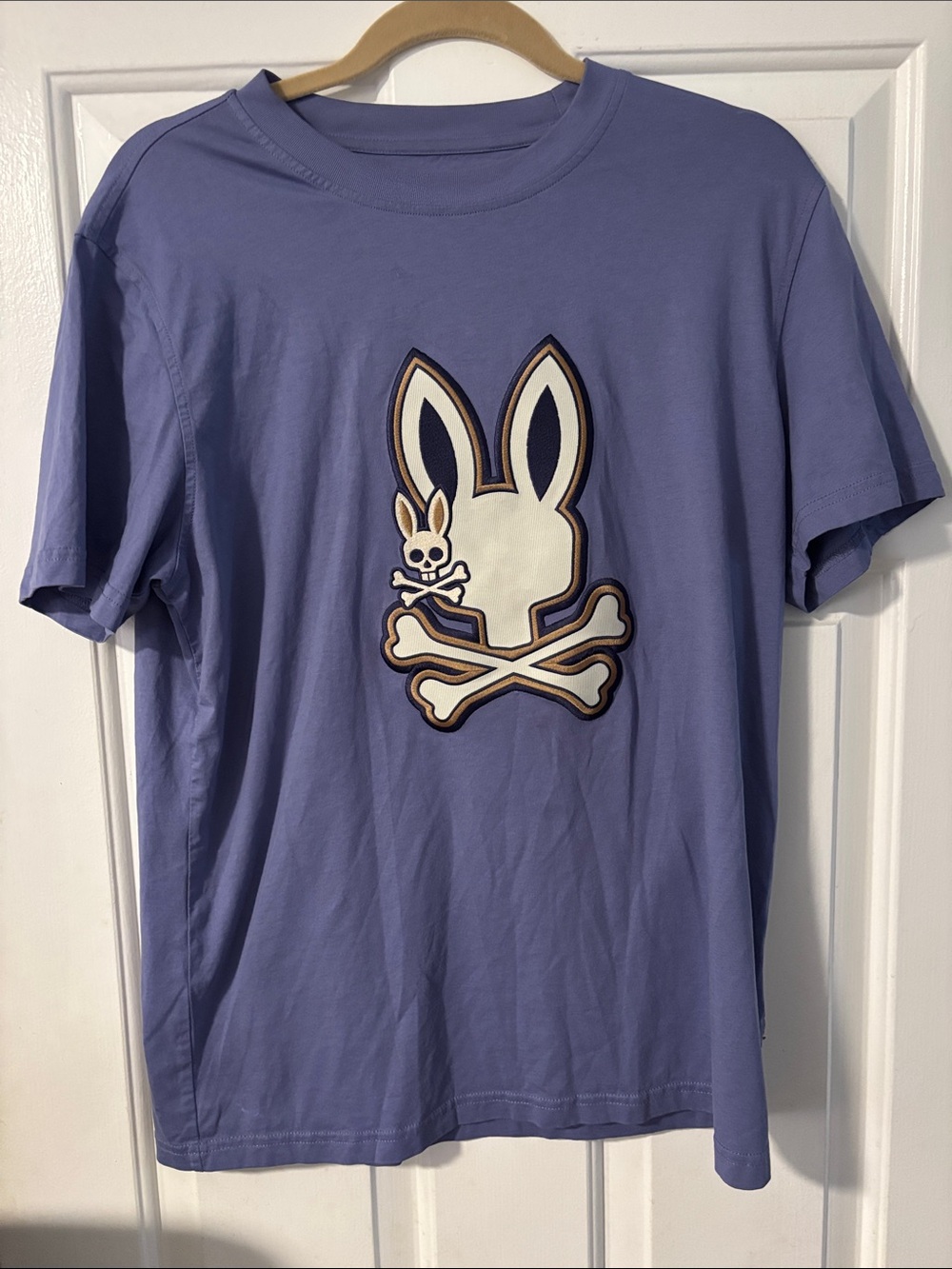 Psycho Bunny Men’s Blue Ice Wade Graphic Tee Size 5 Medium